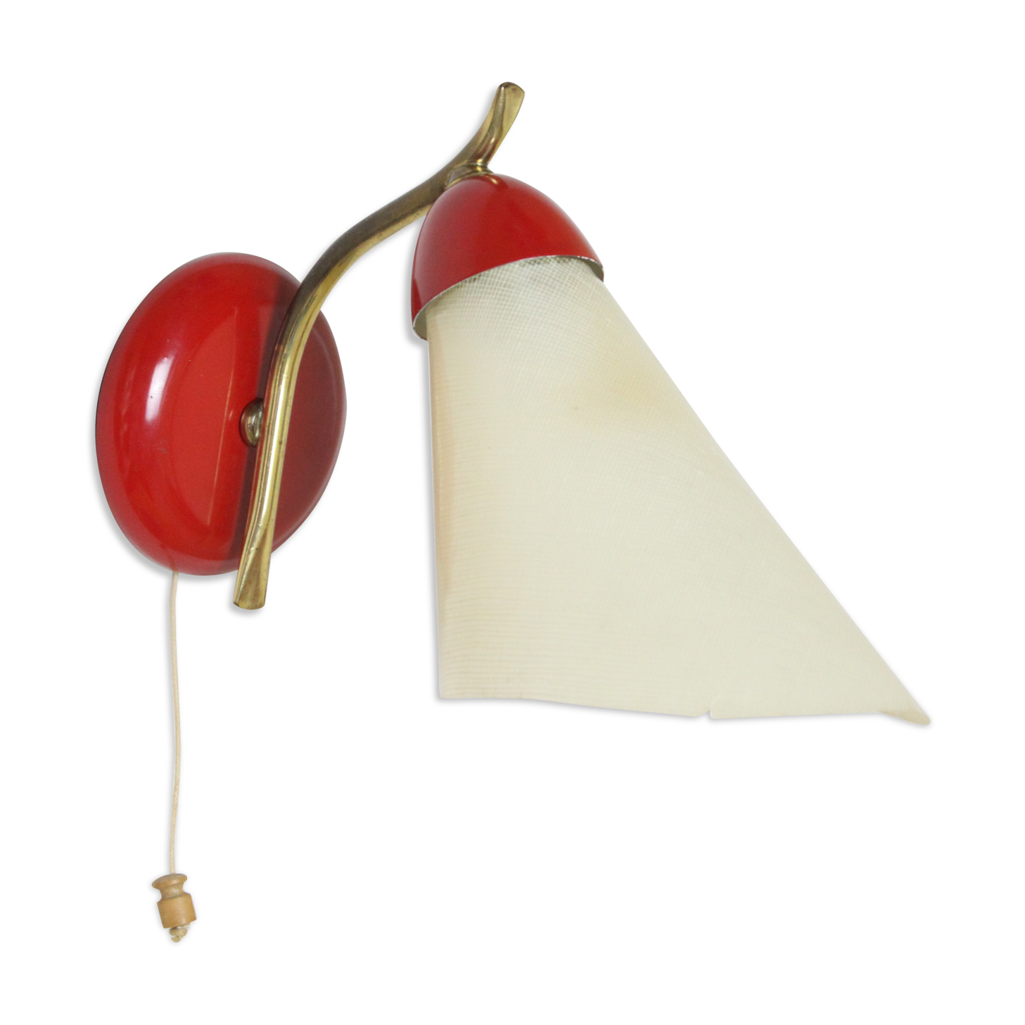 Brass zipper wall light 1950