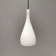 French hanging lamp in milky white glass, model gin fizz, produced by sce
