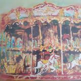 Lithograph by Jean-Pierre Blanchard "Foire du Trône"