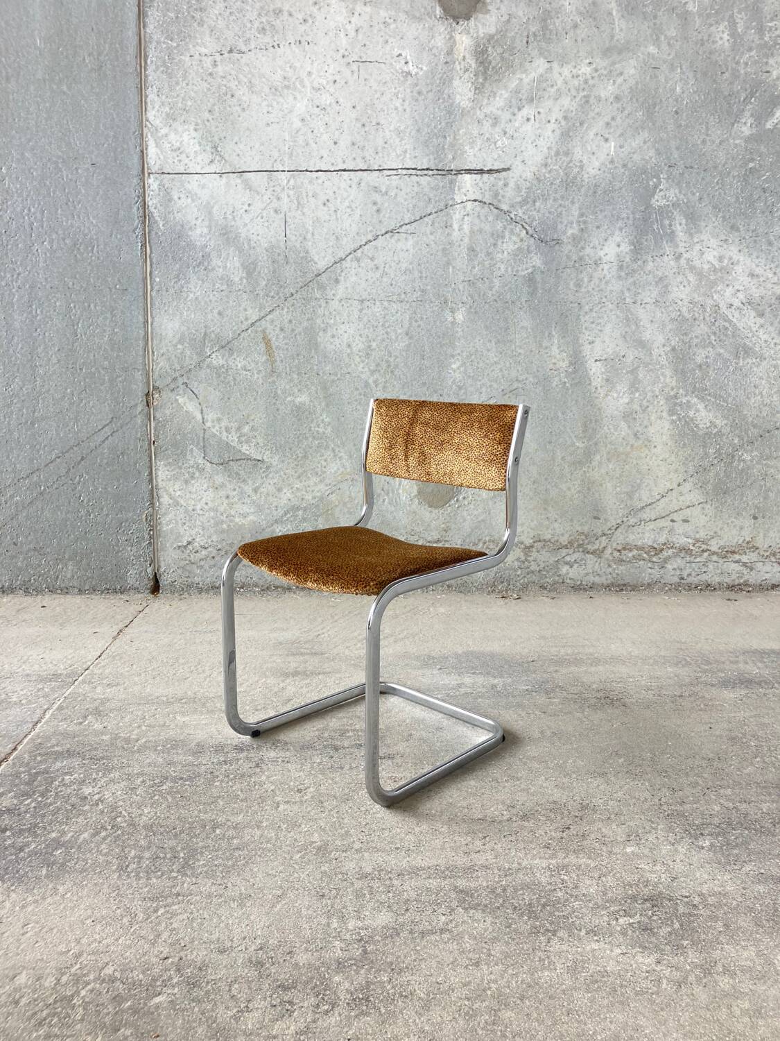 Leopard chrome chair, Arrben Italy, vintage 1970s