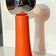 Space Age orange vintage lamp 1970 – lacquered metal & chrome