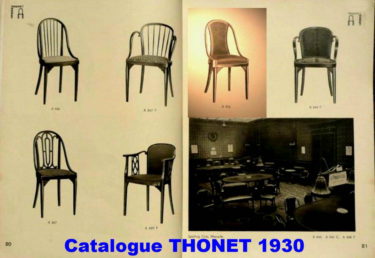 Pair of chairs by otto prutscher for thonet no. a845. circa 1930.
