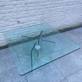 Table basse carrée en verre par Peter Gyzchy 1970