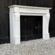 Louis XV style fireplace in Carrara marble, circa 1980.