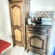 Standing man & solid oak jam cabinet – Antique furniture