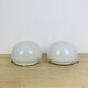 Pair of vintage opaline ball wall lights, 1960s
