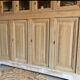 Old wooden grocery store cabinet, display cases and drawers