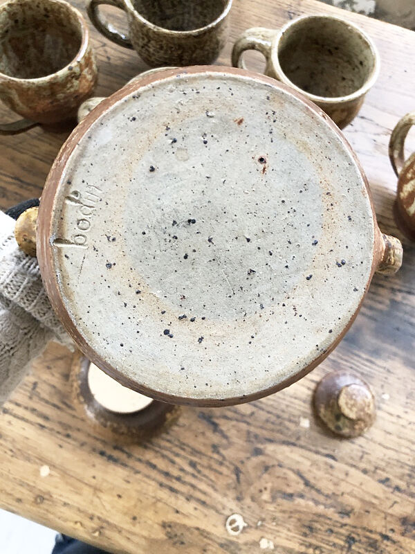 Set tasses et théière André Bodin grés