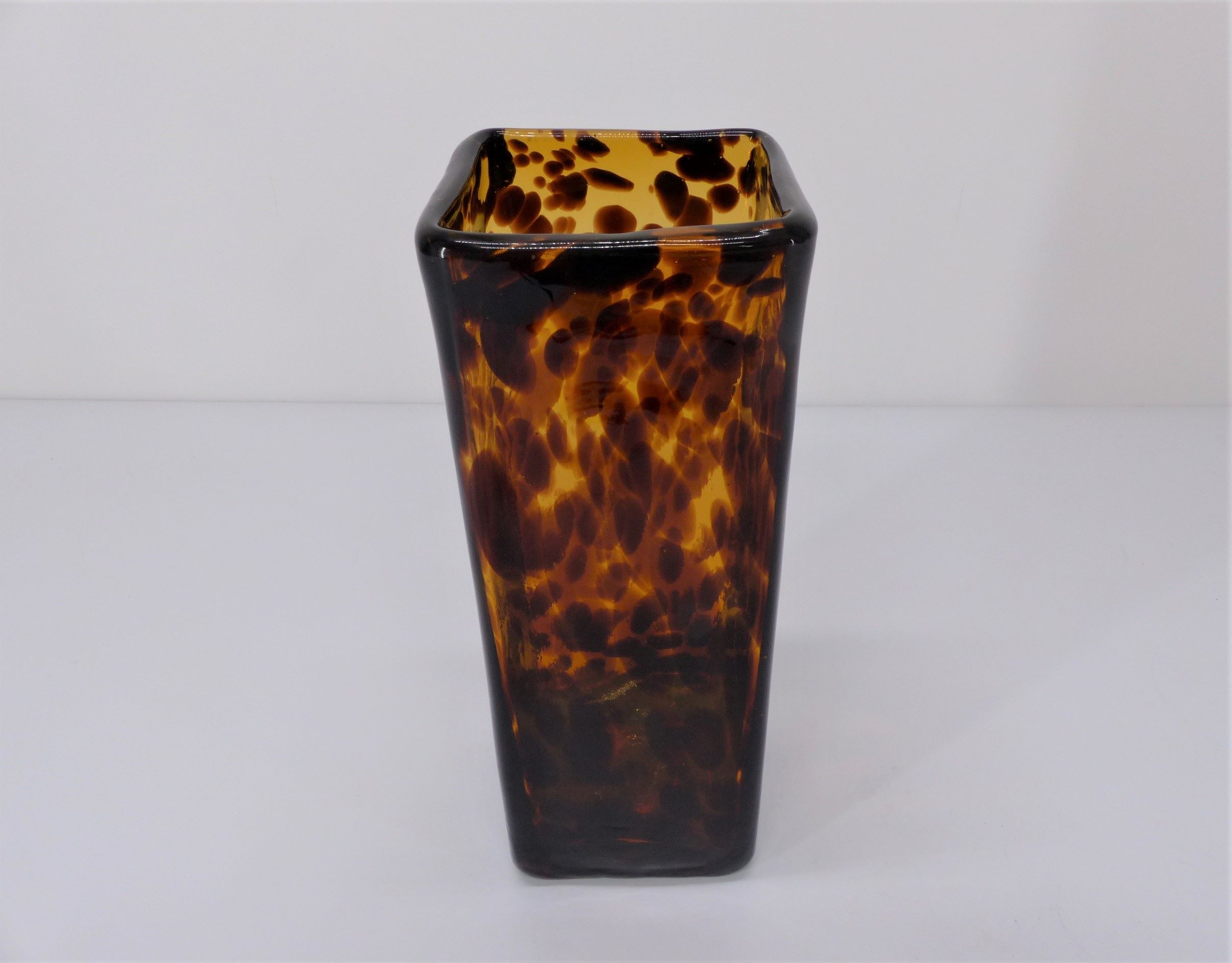 Amber Murano glass vase