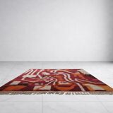 Authentic Moroccan wool rug handwoven, 250x150 cm.