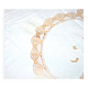 Vintage round tablecloth in embroidered and openwork cotton 160x160cm *M3*