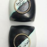 Cups in enamelled earthenware of Vallauris signed Blaise Rubino