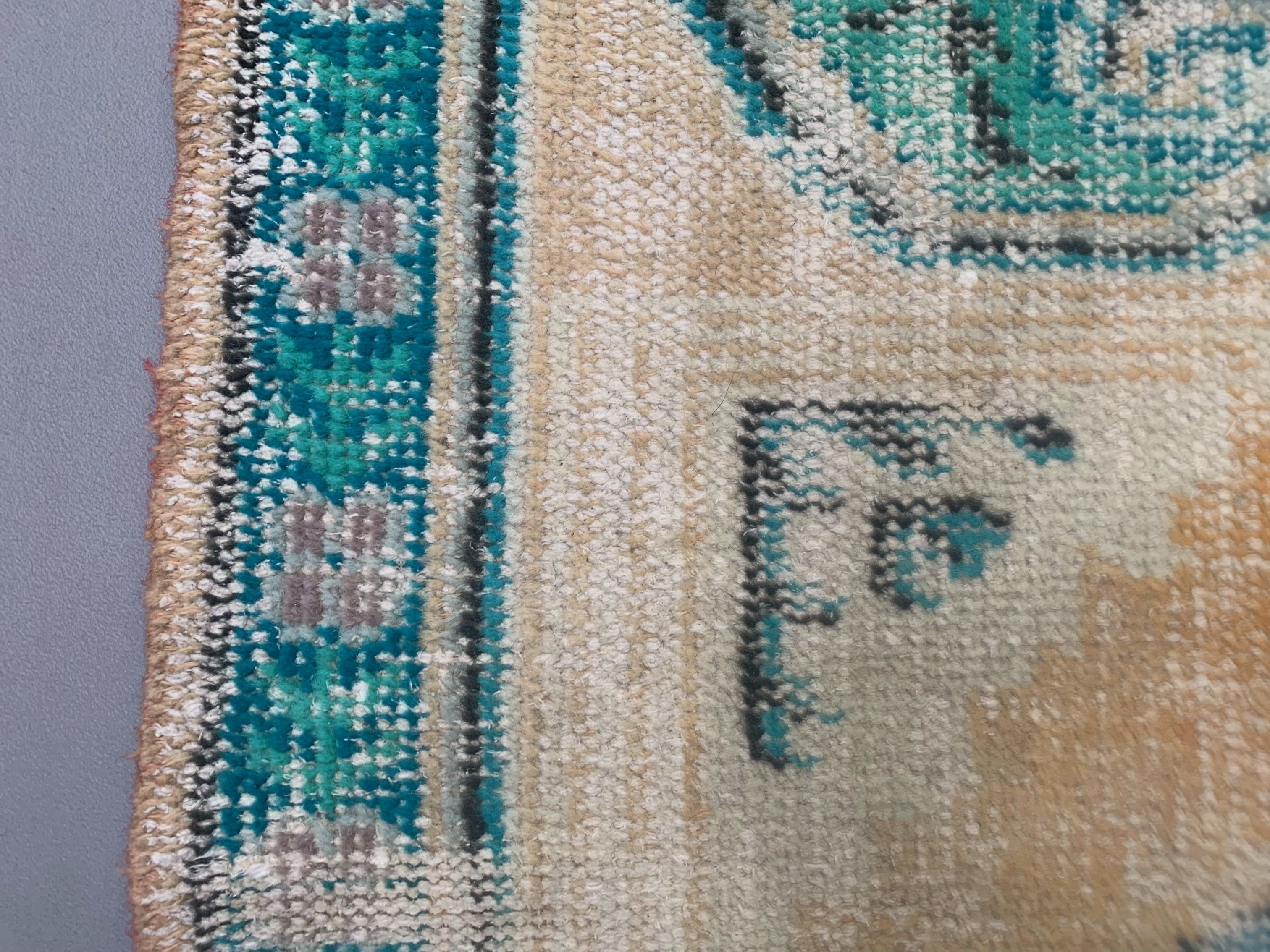 Turkish oushak rug 155x89 cm vintage carpet