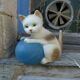 Vintage Germany Cat with Ball Children's Bedside Lamp