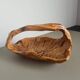 Hand-carved wooden empty pocket basket vintage French