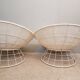 Paire de fauteuils corbeille scoubidou