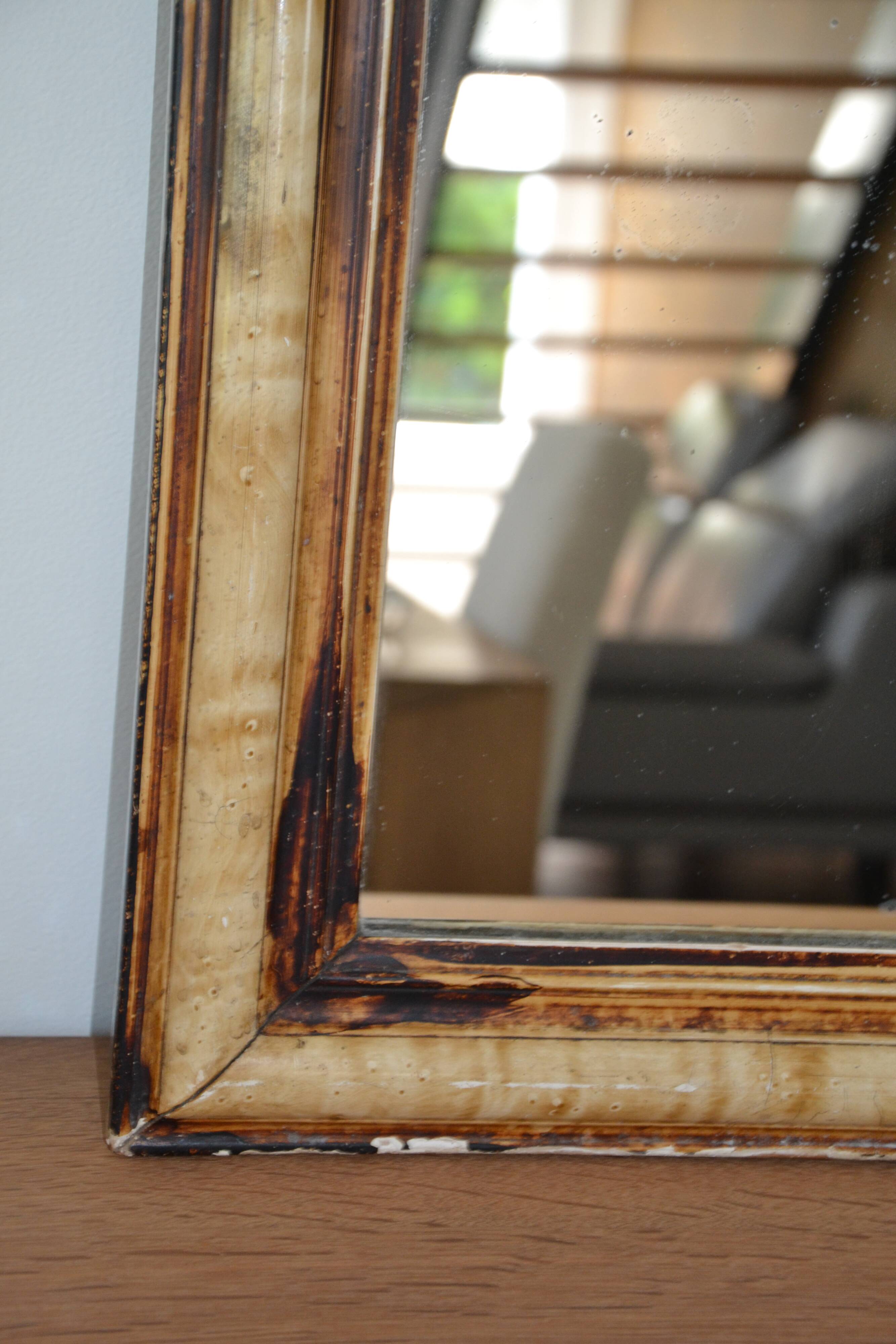 Ancien miroir Louis Philippe 58/47 cm