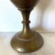 Pair vintage Oriental etched brass vases
