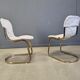 Vintage dining chairs by Willy Rizzo for Cidue set of 5, 1970s
