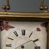 Réveil pendule d'officier voyage cadran émail Raoul Daguzé Nantes