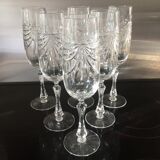 Six-champagne champagne flute set from Lorraine