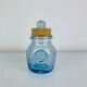 Bubble glass bonbonnière from Biot, blue