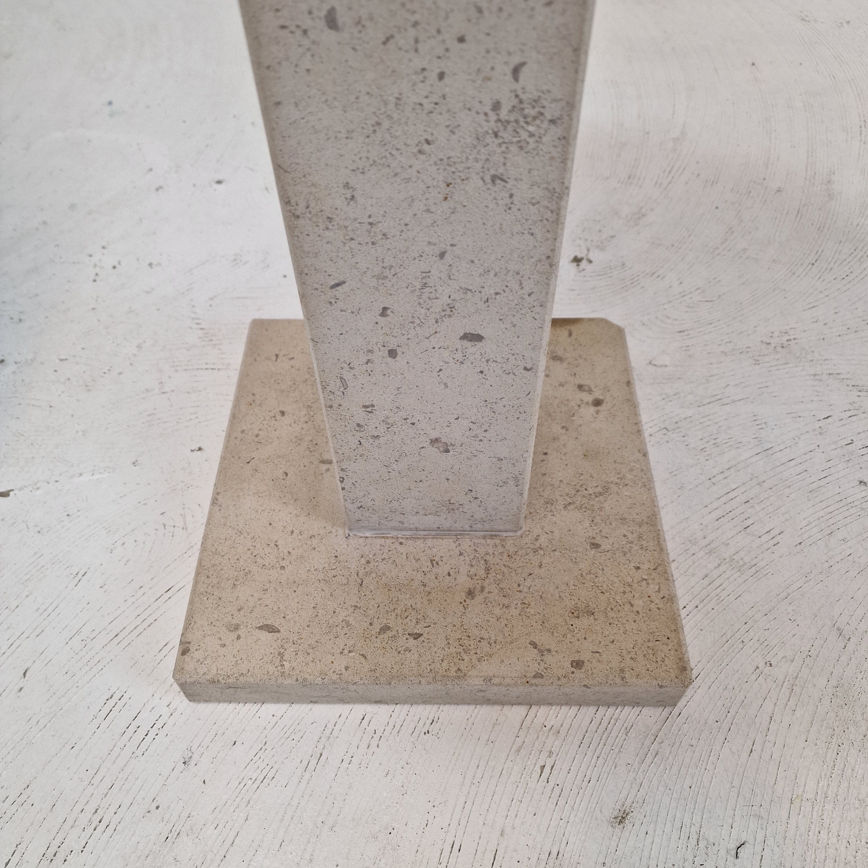 Set of 2 Italian Travertine for Stone Pedestals or Side Tables, 1980's