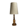 Art Deco Mid-Century Curved Wood Table Lamp, 1950s