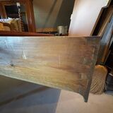 Walnut desk marquetry