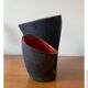 Double entrance ceramic vase