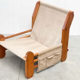 Sculptural oak easy chair