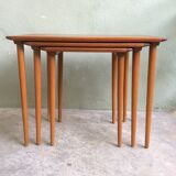 Vintage teak scandinavian pull-out tables