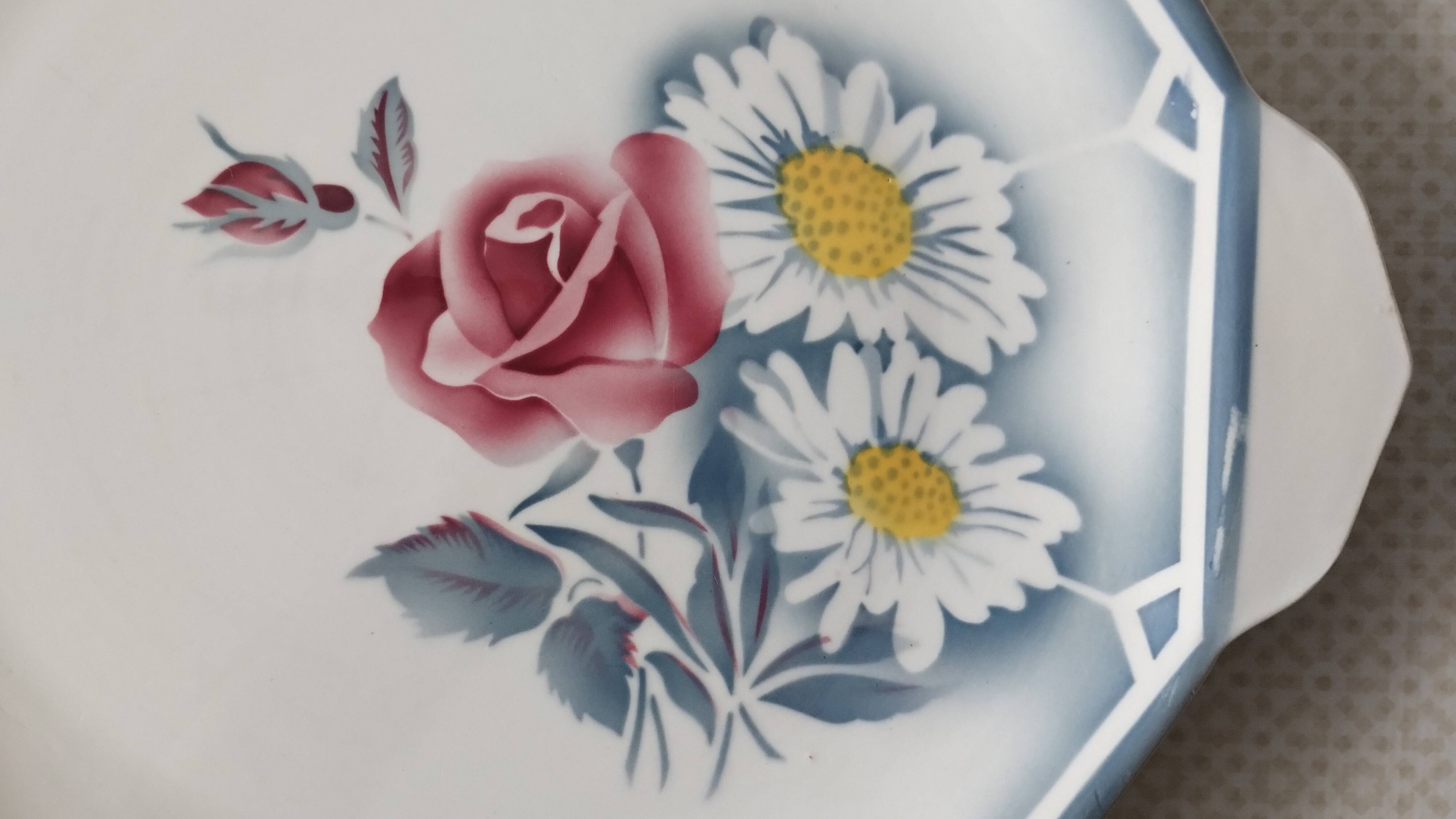 Earthenware dish oscar digoin sarreguemines