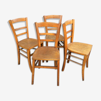 4 chaises bistrot vintage 1960s