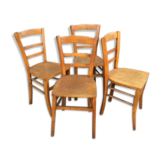4 chaises bistrot vintage 1960s