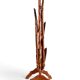 Wood and leather plant stand