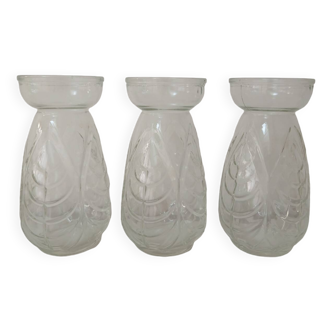 Lot de 3 vases à bulbes de jacinthe