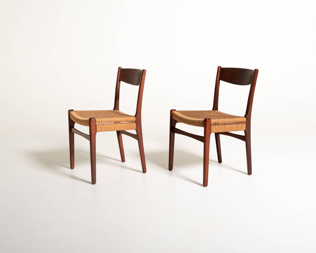 Pair of Scandinavian teak chairs, 1960s