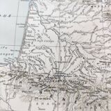 Carte de la France vintage de 1950