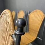 Wicker chairs by Frederick Weinberg, 1960s, set of 7