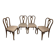 4 chaises de salle à manger en noyer, années 1950.