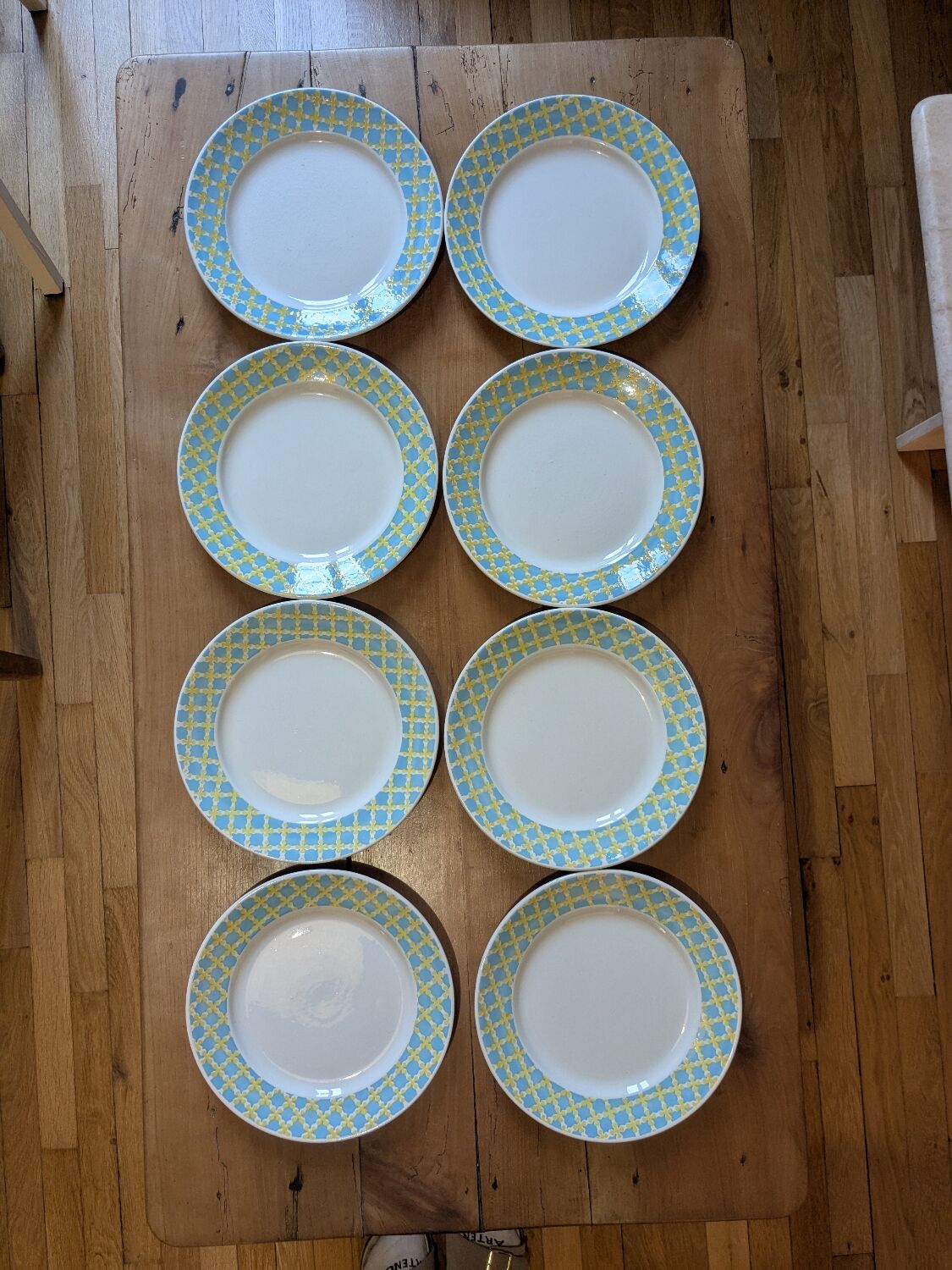 8 Digoin Sarreguemines dinner plates