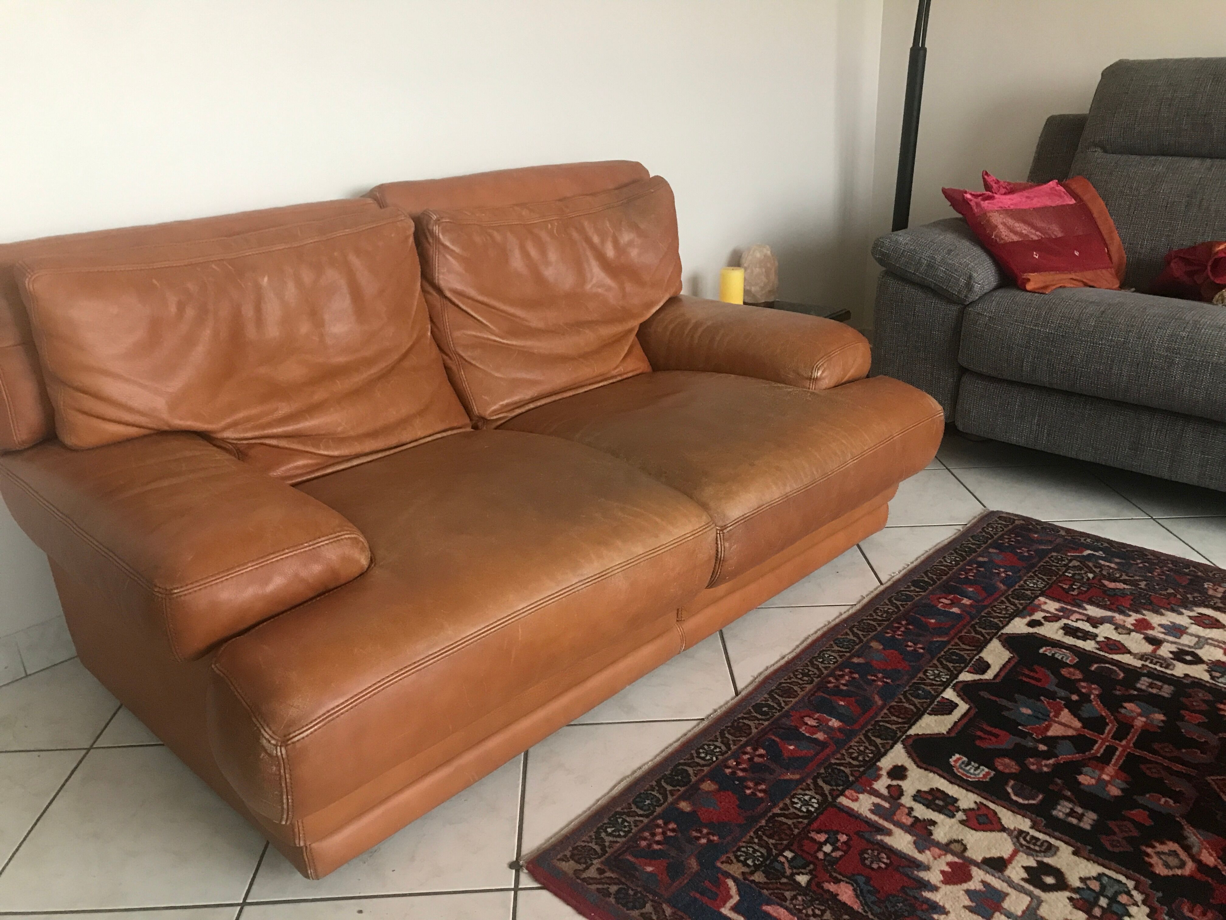 Roche-Bobois leather sofa