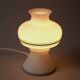 Flygsfors Orrefors White Opaline Glass Mushroom Lamp with Golden Bands, 70s