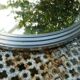 Plateau miroir rond époque art déco entourage alu