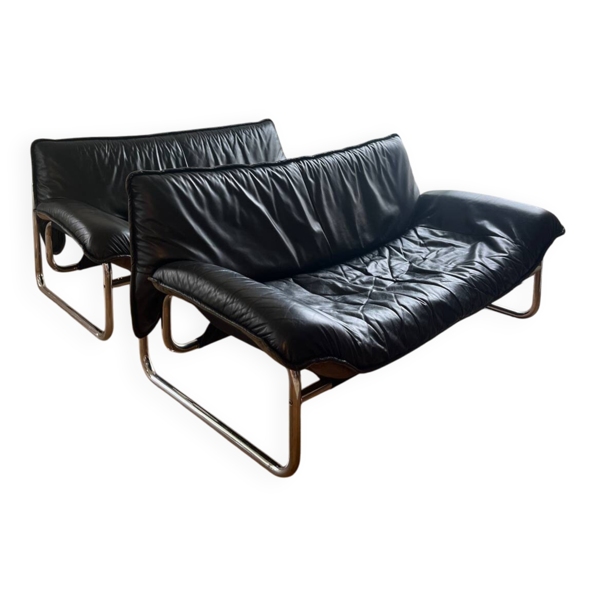 set of two Borkum 2-seater sofas by Johan Bertil Hästström for IKEA