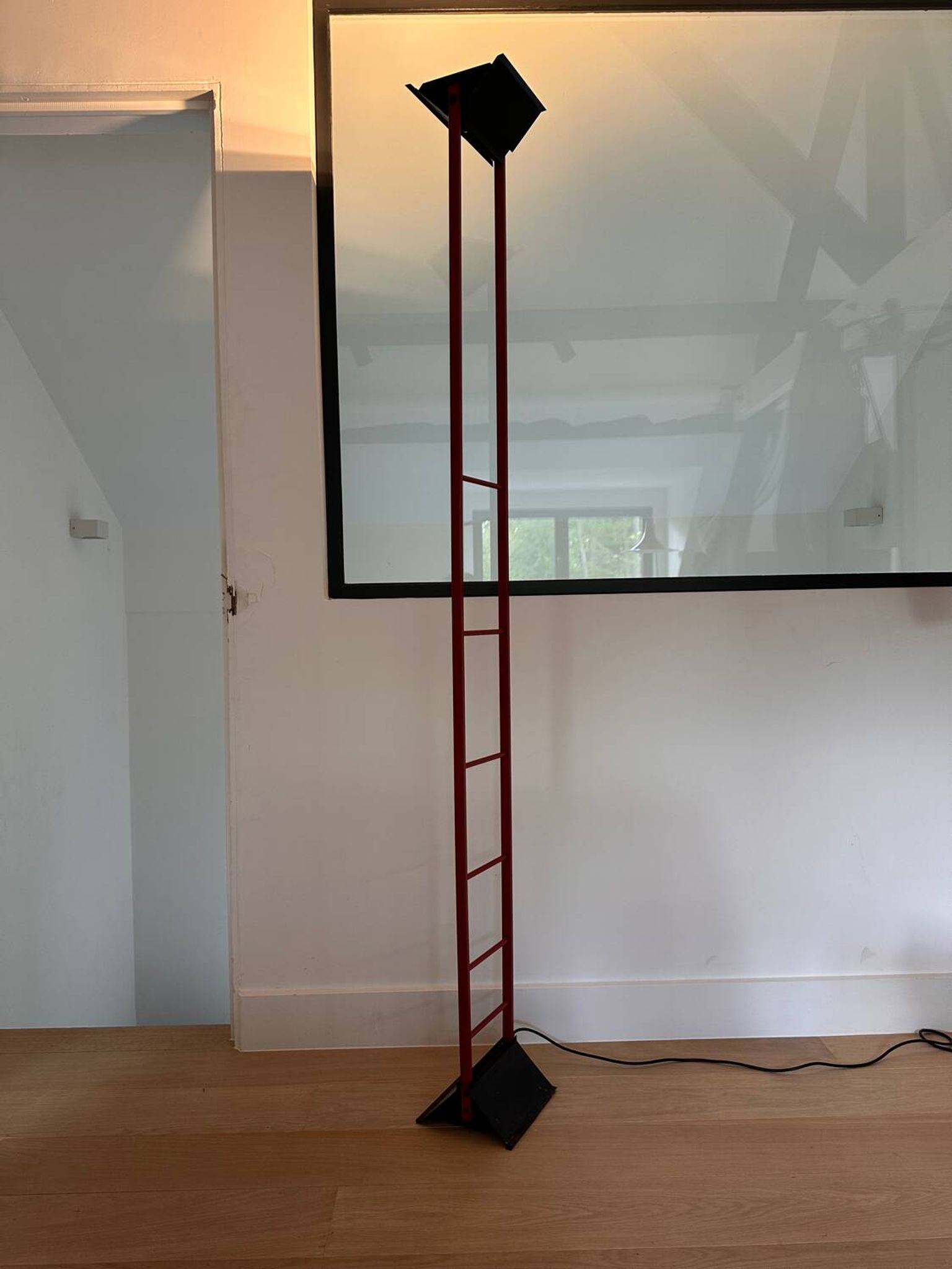 Iconic 80s floor lamp designed by Estudi Blanc for Metalarte, has