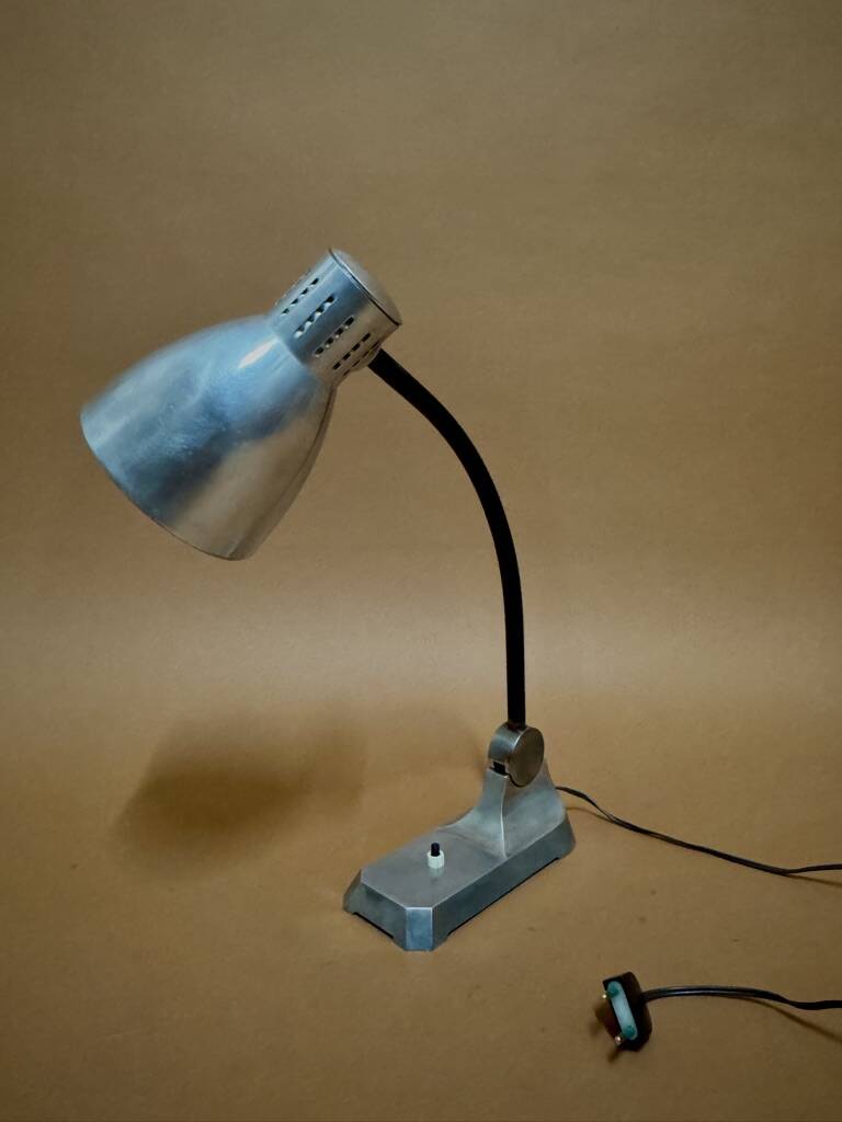 vintage modernist aluminium lamp