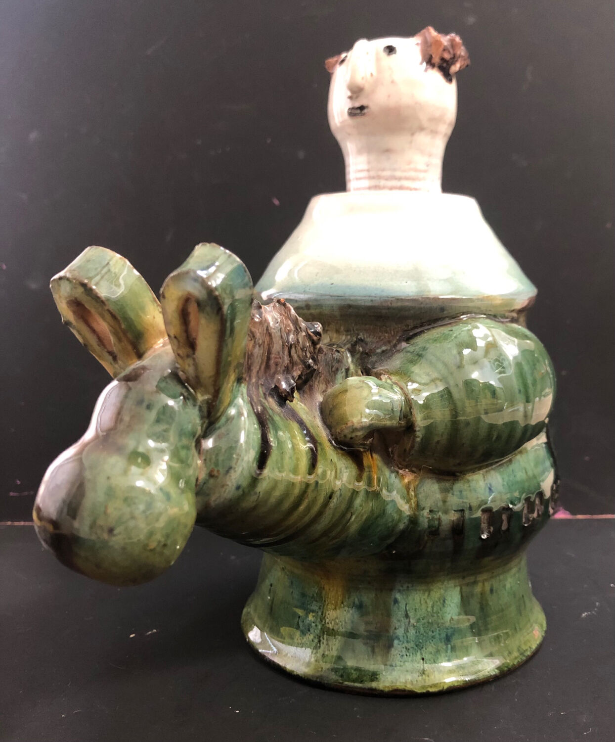 Ceramic shaped piece by Mária Sövegjártó