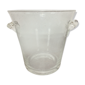 Biot champagne bucket bubbled glass, signed